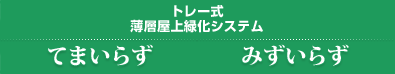 トレー式屋上緑化システム　みずいらず